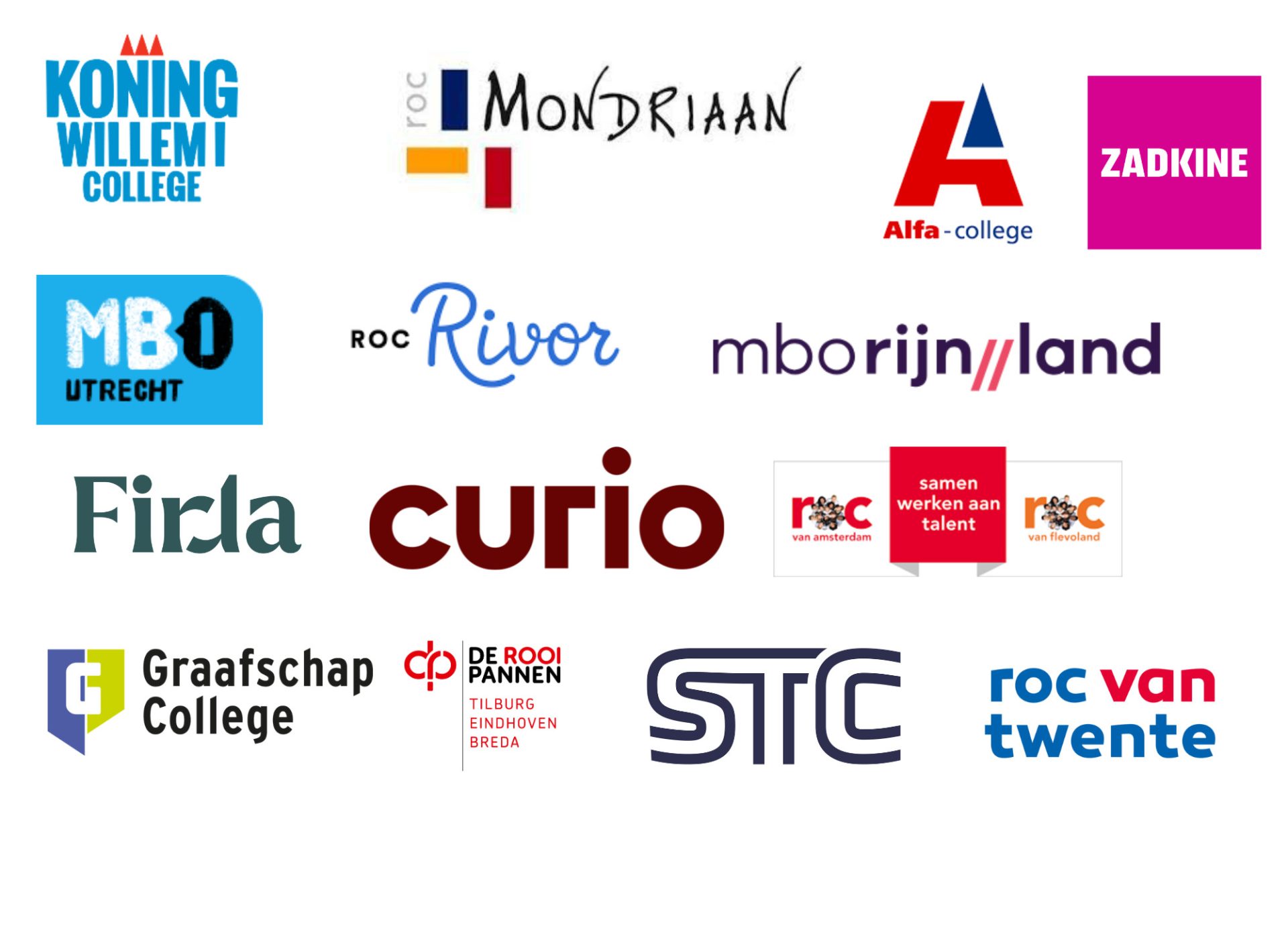 logos of the mbo institutions that signed the letter of intent.